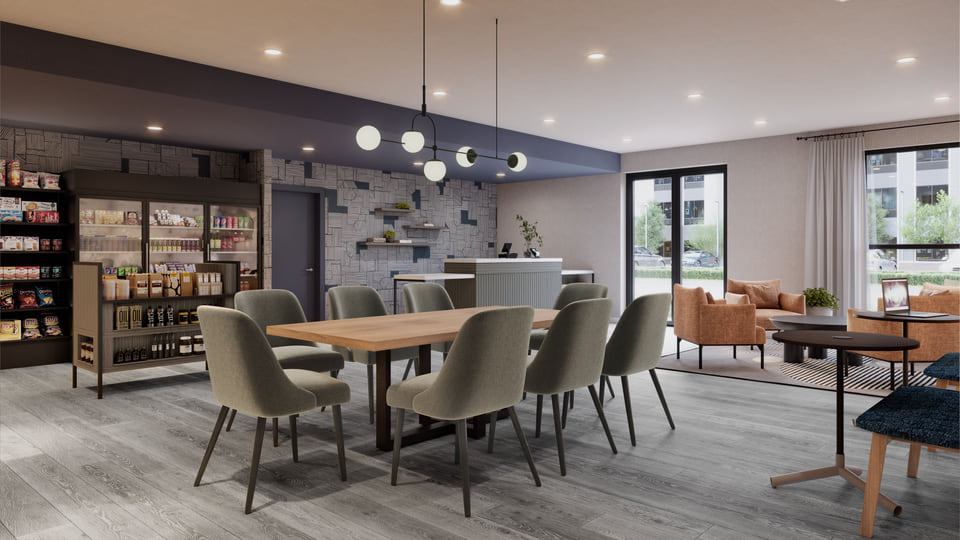 Hyatt Studios 3DRendering, visualization of a hotel lobby