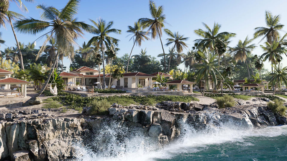 Habacoa, Bahamas — custom oceanfront residence on the rocks with panoramic Atlantic views