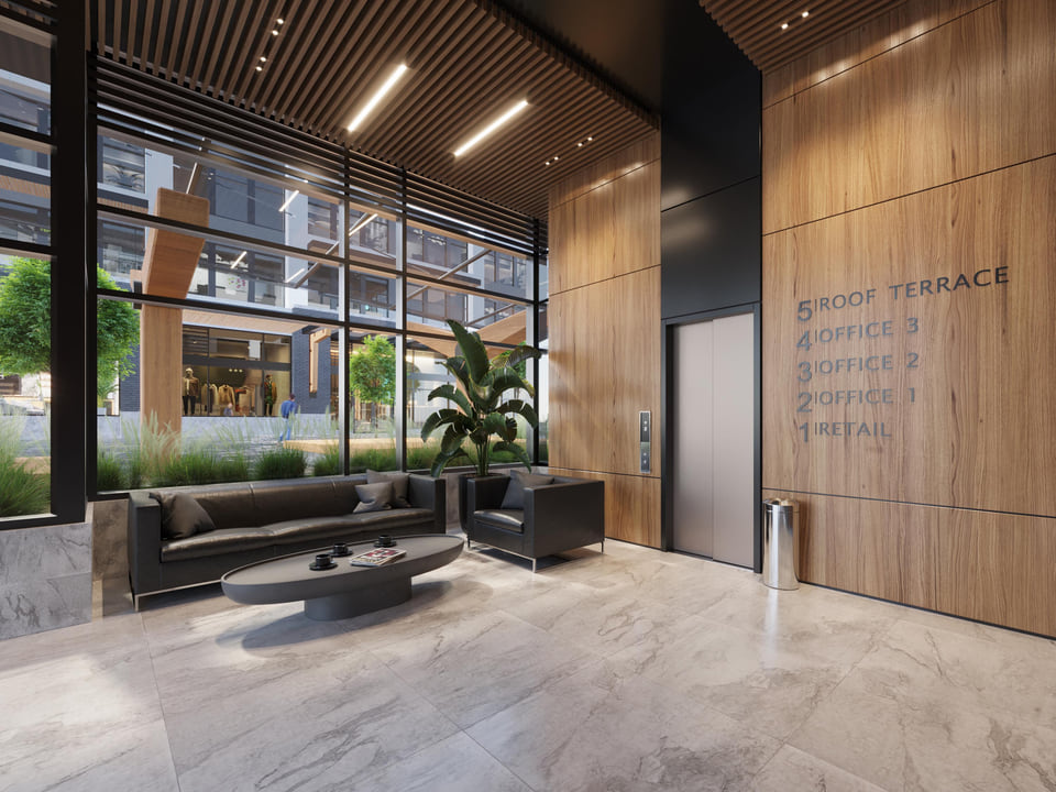 Vancouver Office Lobby Rendering