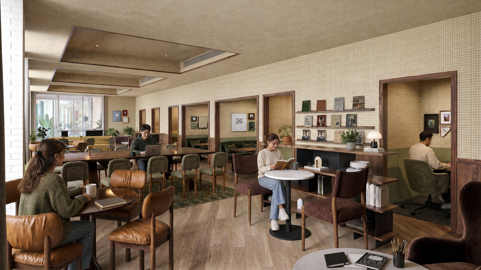 Student Housing architectural rendering — PBSA & Off-Campus Communities