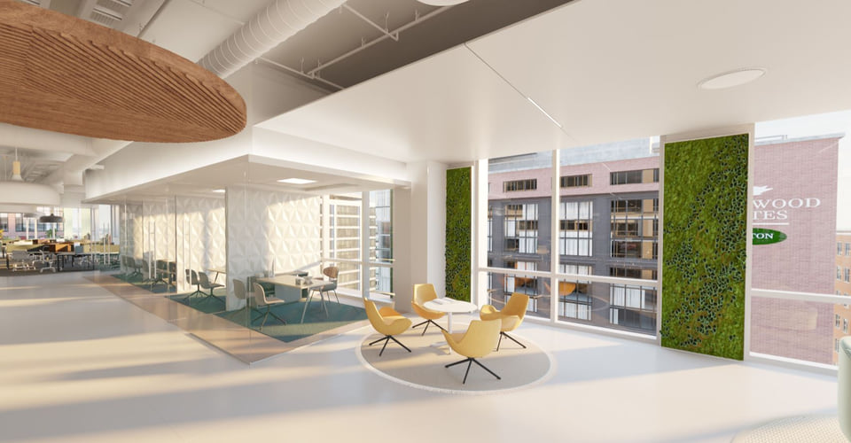 55 M Street SE — Interior lounge rendering