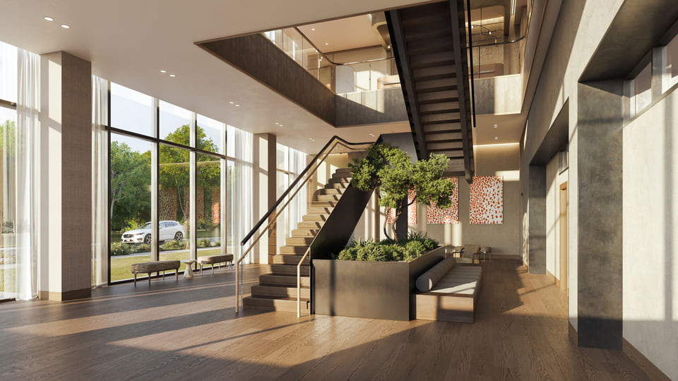 Elevation Hotel, Montgomery AL — hotel prefunction hospitality rendering
