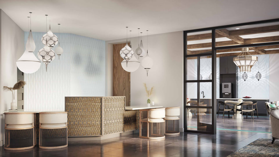 Leasing Center Multifamily rendering