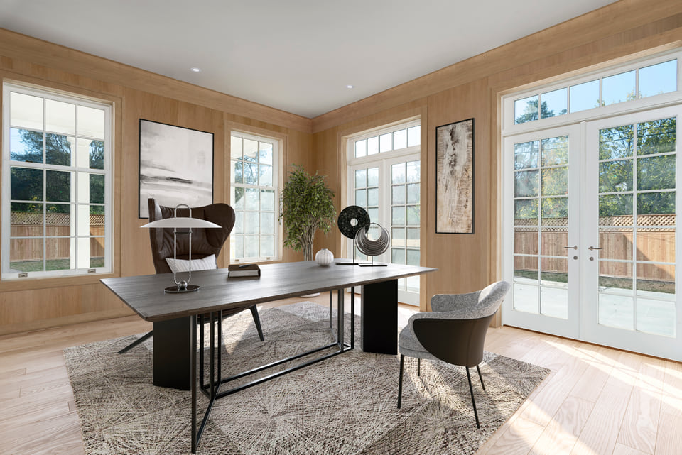Library Space — after virtual staging