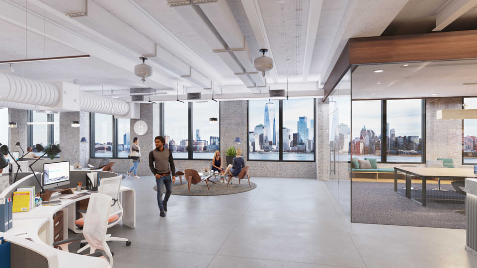 Office 3d tour rendering created for Spear Street in New York