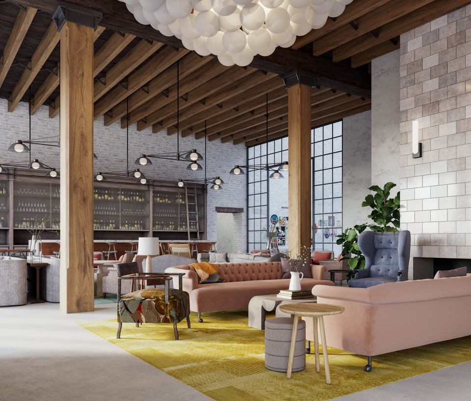 Marriott Autograph Hospitality Rendering Montgomery rendered by Radical Galaxy Studio