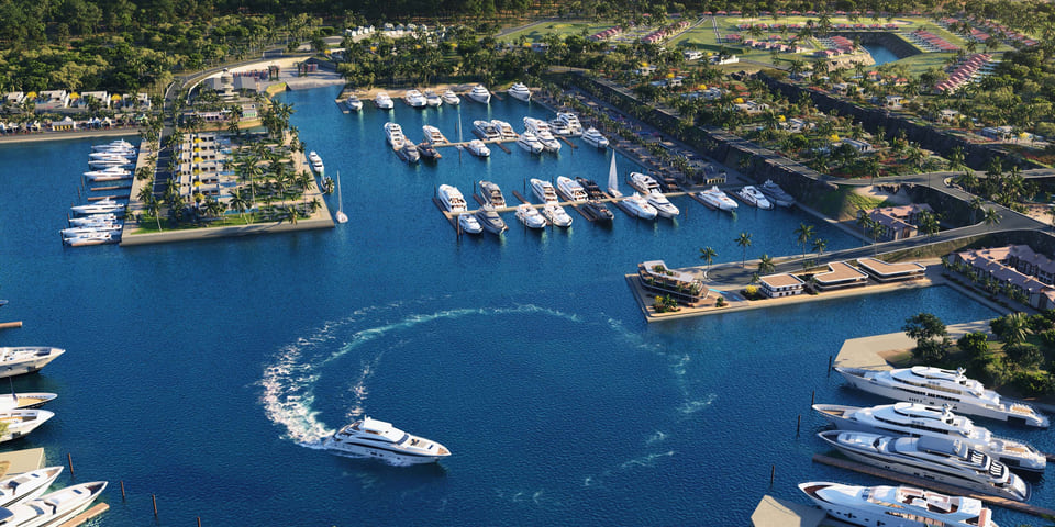 Habacoa Superyacht Marina — Marina Low Aerial