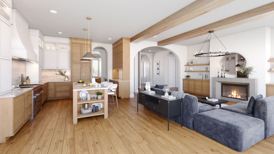 Kitchen&living Rendering
