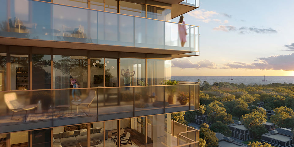 Brightwater Jewelbox mixed-use condo rendering in Mississauga, Ontario