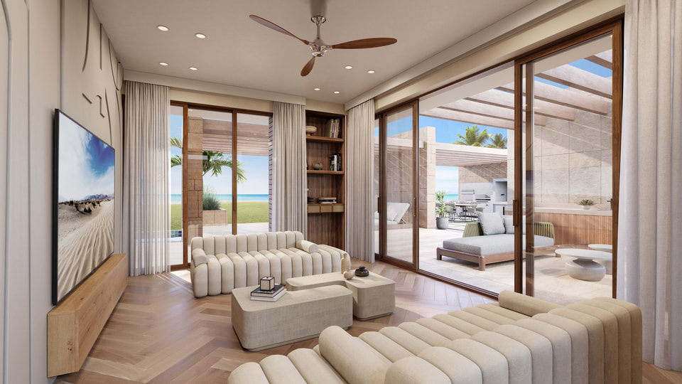 Caribbean Island Homes — Family Room Rendering