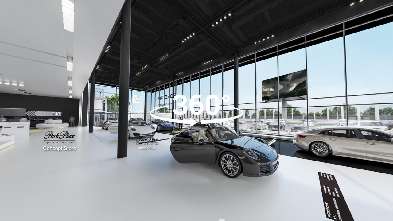 Park Place Porsche, Dallas TX — CDK Global. Mixed-use 360° showroom tour.