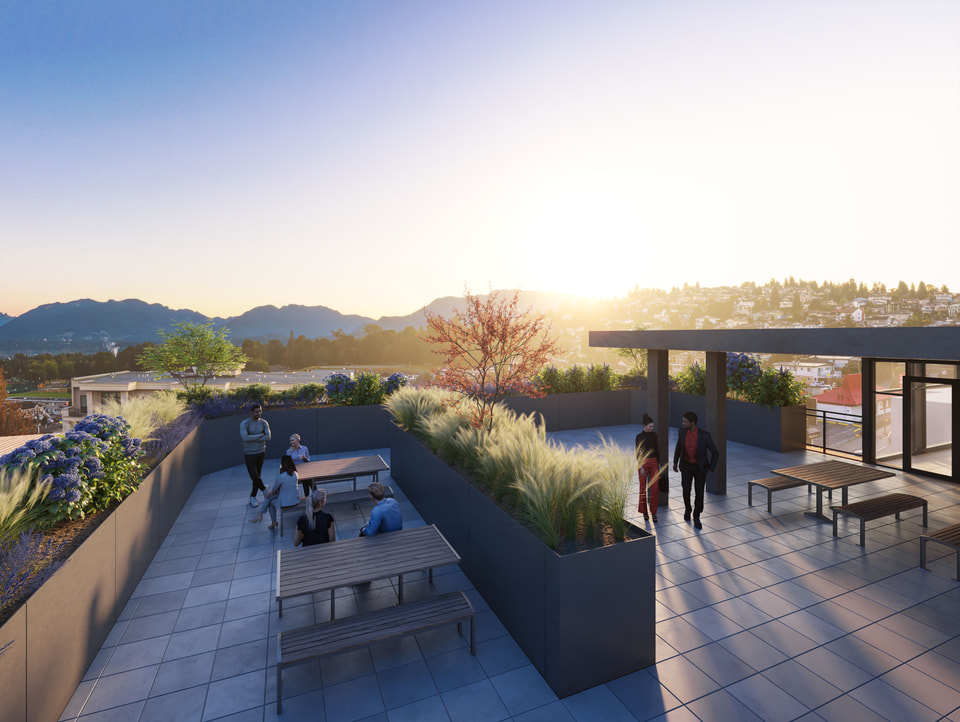 Rendering of Valeo in Vancouver Rooftop