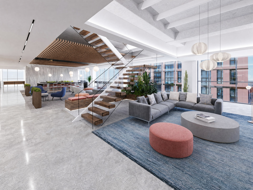 5 Houston Center, Houston TX — Transwestern. Office 360° tour of the workplace floors and ground-floor retail arcade.