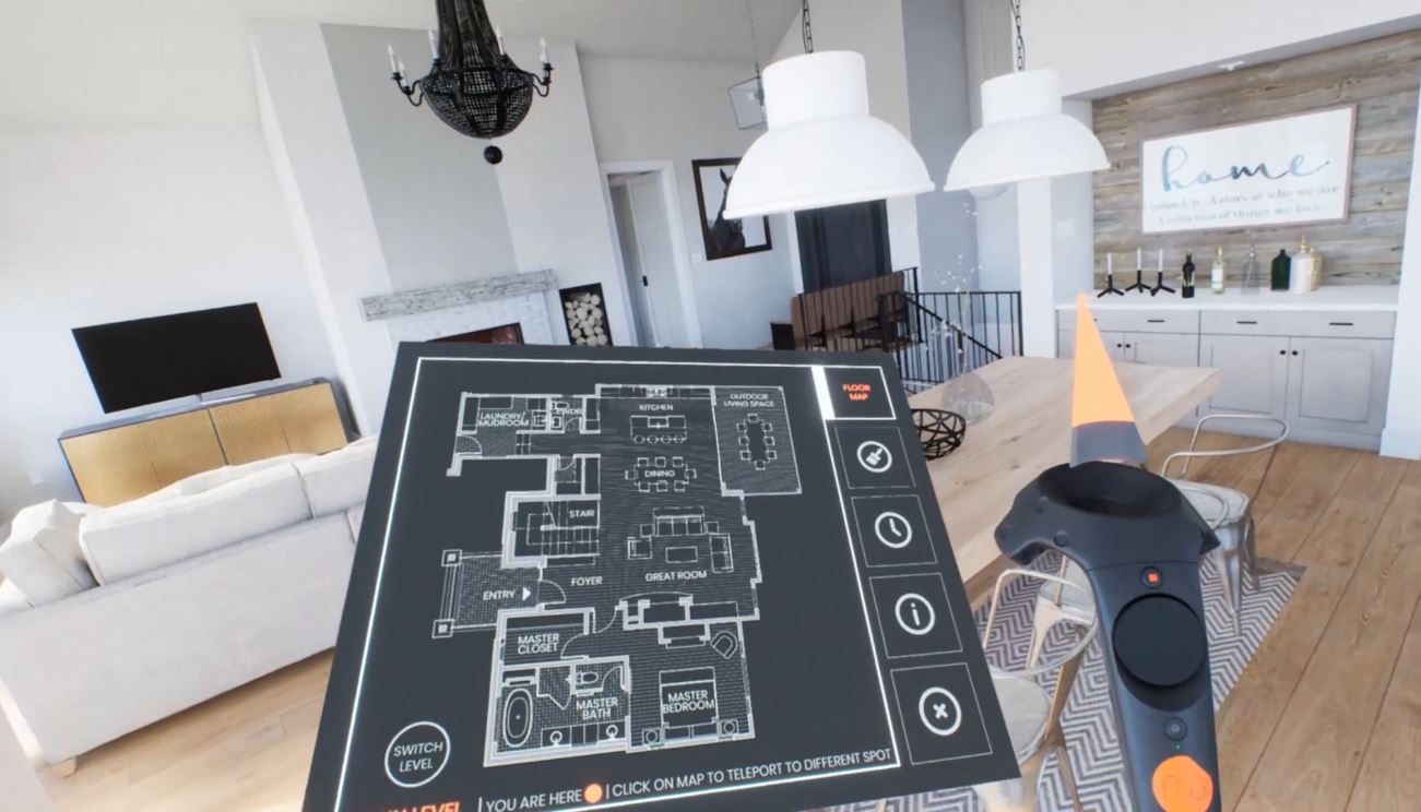 DR Horton Rendering Single Family Living Room 6 co-working space rendering for Carmel Partner Denizen project