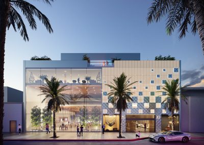 360 N Rodeo Drive Retail Rendering created by Radical Galaxy Studio, used to market a property.