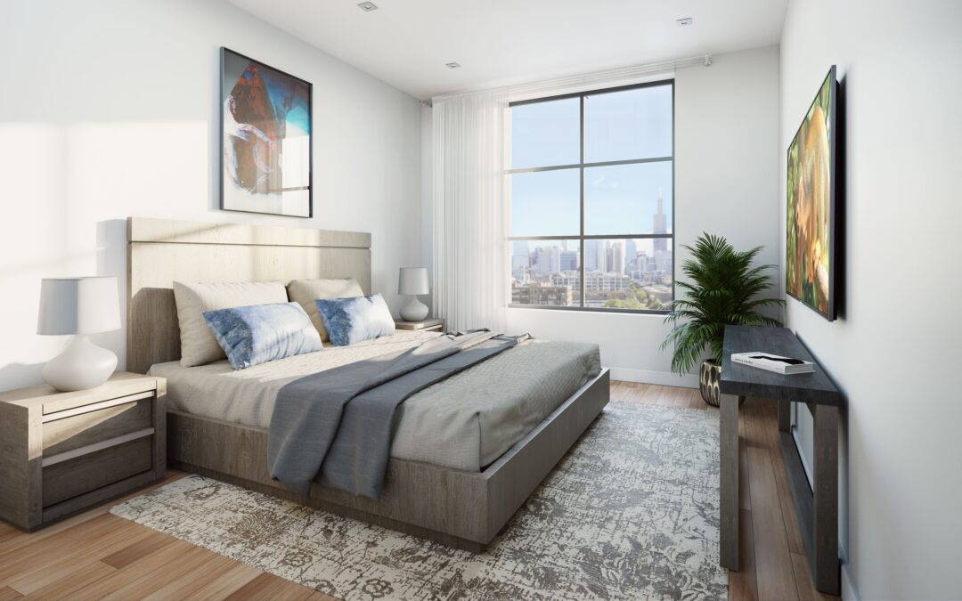 Bedroom Rendering created by radical galaxy studio in Chicago