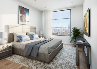 Bedroom Rendering created by radical galaxy studio in Chicago