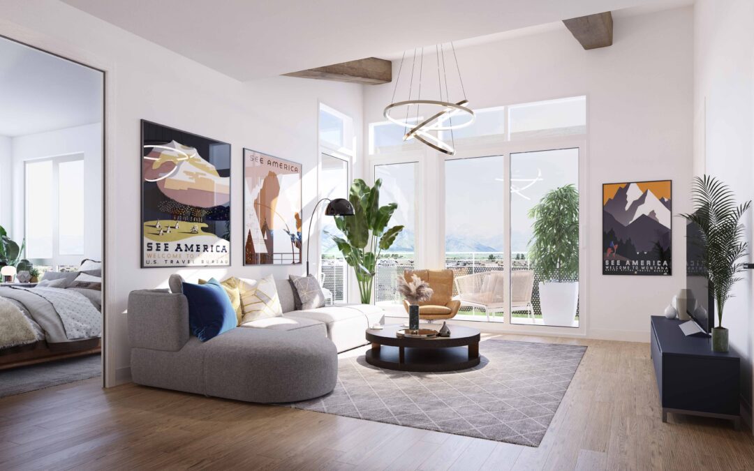 Multi-family rendering created by radical galaxy studio in Bozeman Montana