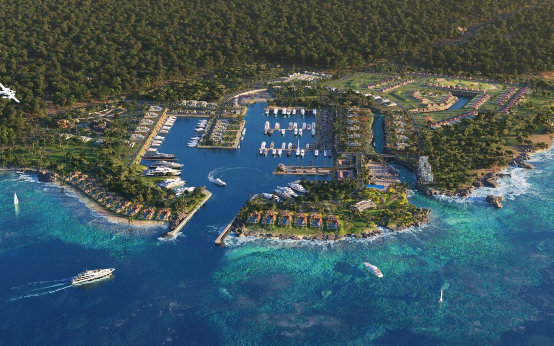 Masterplan Rendering of a Caribbean Island by Radical Galaxy Studio
