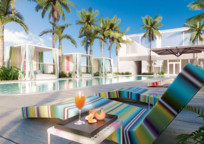 Missoni Baia Pool Rendering created by Radical Galaxy Studio in Edgewater Miami