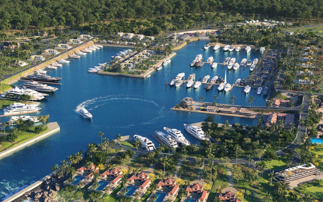 Superyacht marina Rendering created by radical galaxy studio