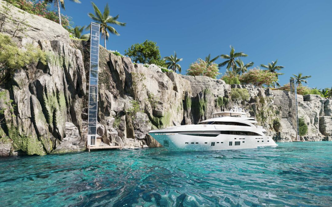 canal rendering overlooking the atlantic ocean