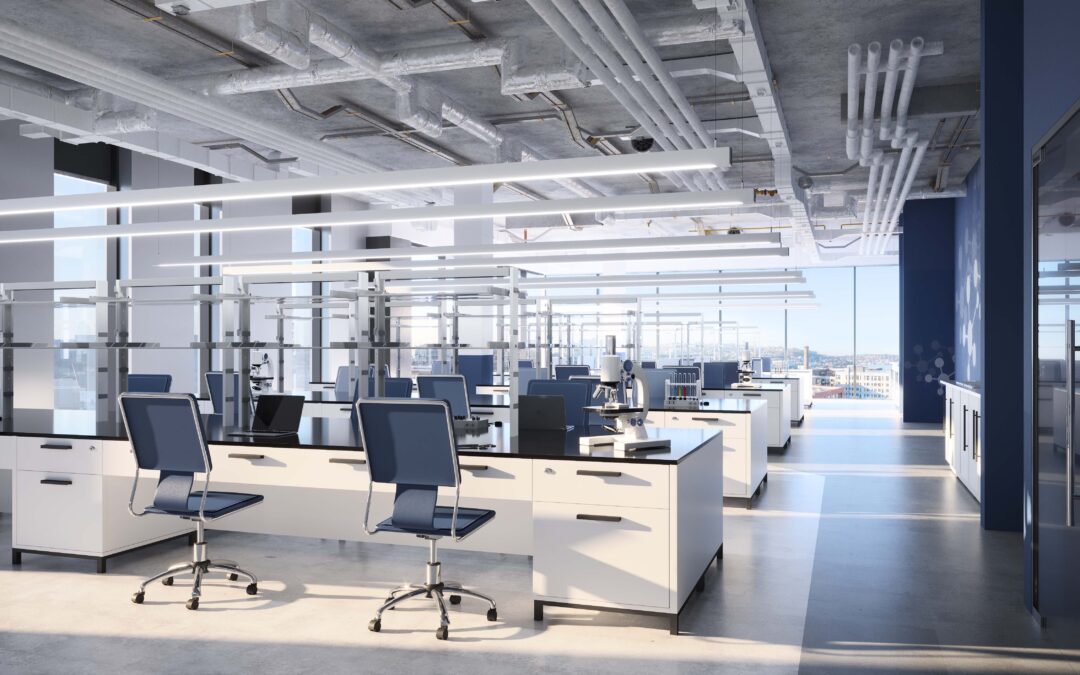 Radical Galaxy Studio created a lab space rendering of the cascadian new development in seattle.