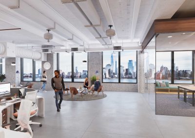 Office 3d tour rendering created for Spear Street in New York