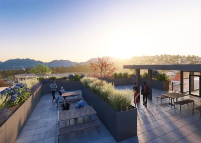 Rendering of Valeo in Vancouver Rooftop