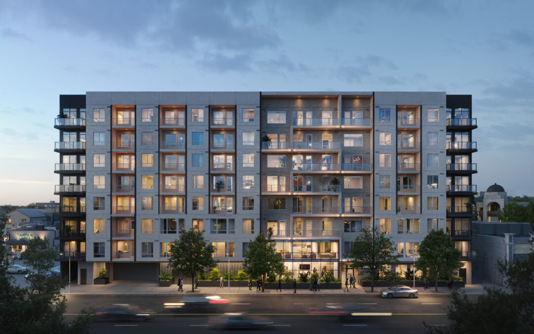 Exterior rendering for Carmel Partner Denizen San Diego project