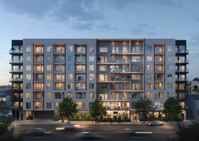 Exterior rendering for Carmel Partner Denizen San Diego project