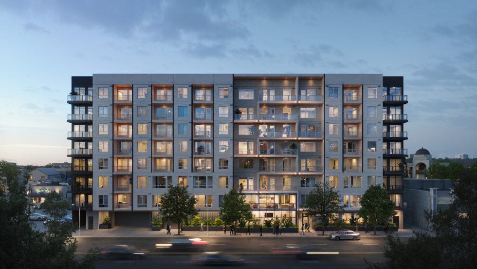 Exterior 3D rendering for Carmel Partner Denizen San Diego project