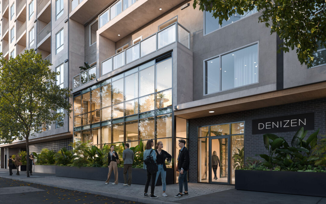 Exterior rendering for Carmel Partner Denizen San Diego project
