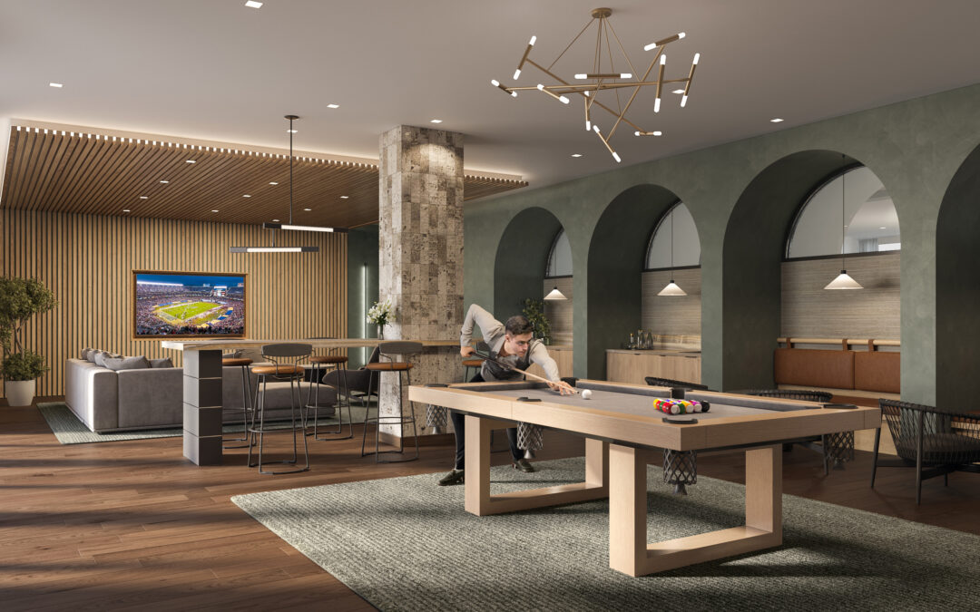 Multi-family rendering of carmel partners project created by radical galaxy studio