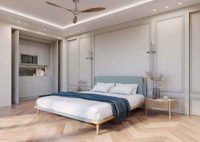 guest bedroom 3d visualization