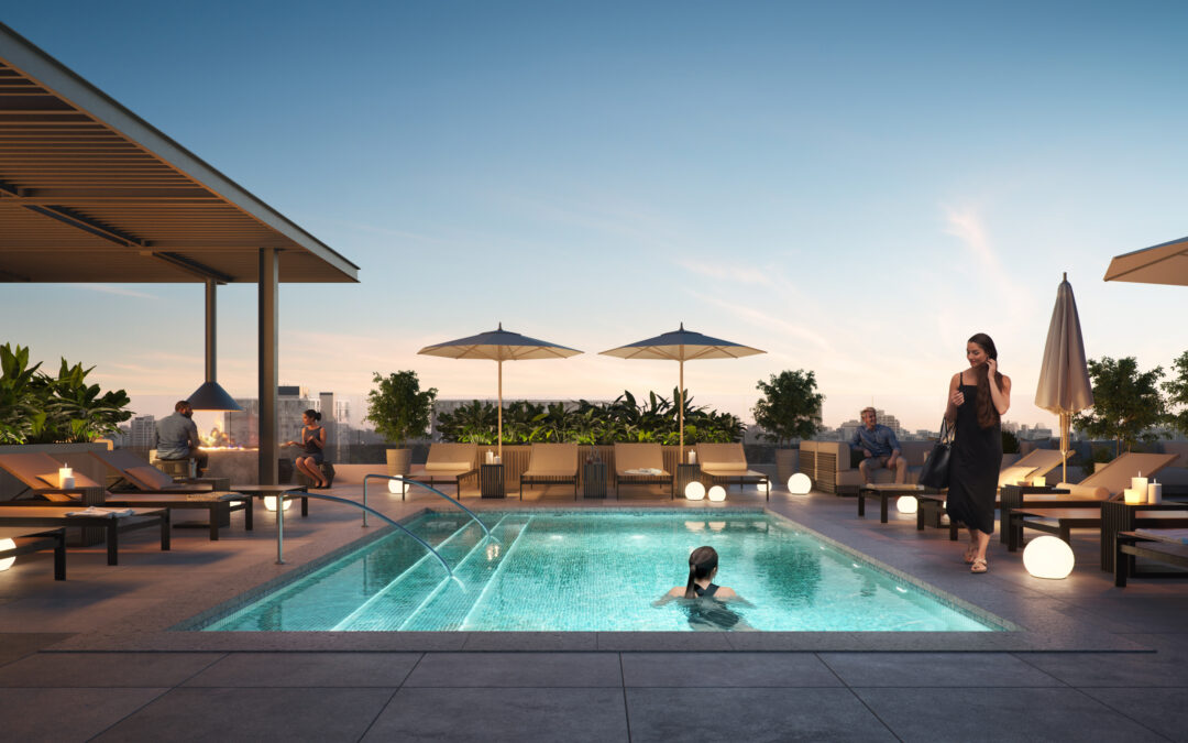 Pool rendering for apartment project in San diego