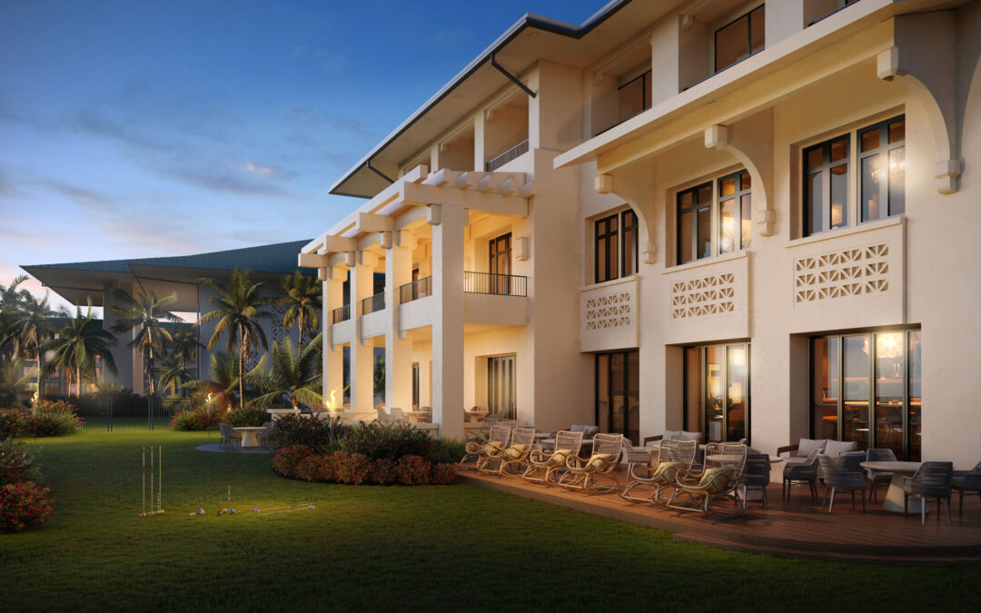 hospitality rendering in hawaii created by radical galaxy studio
