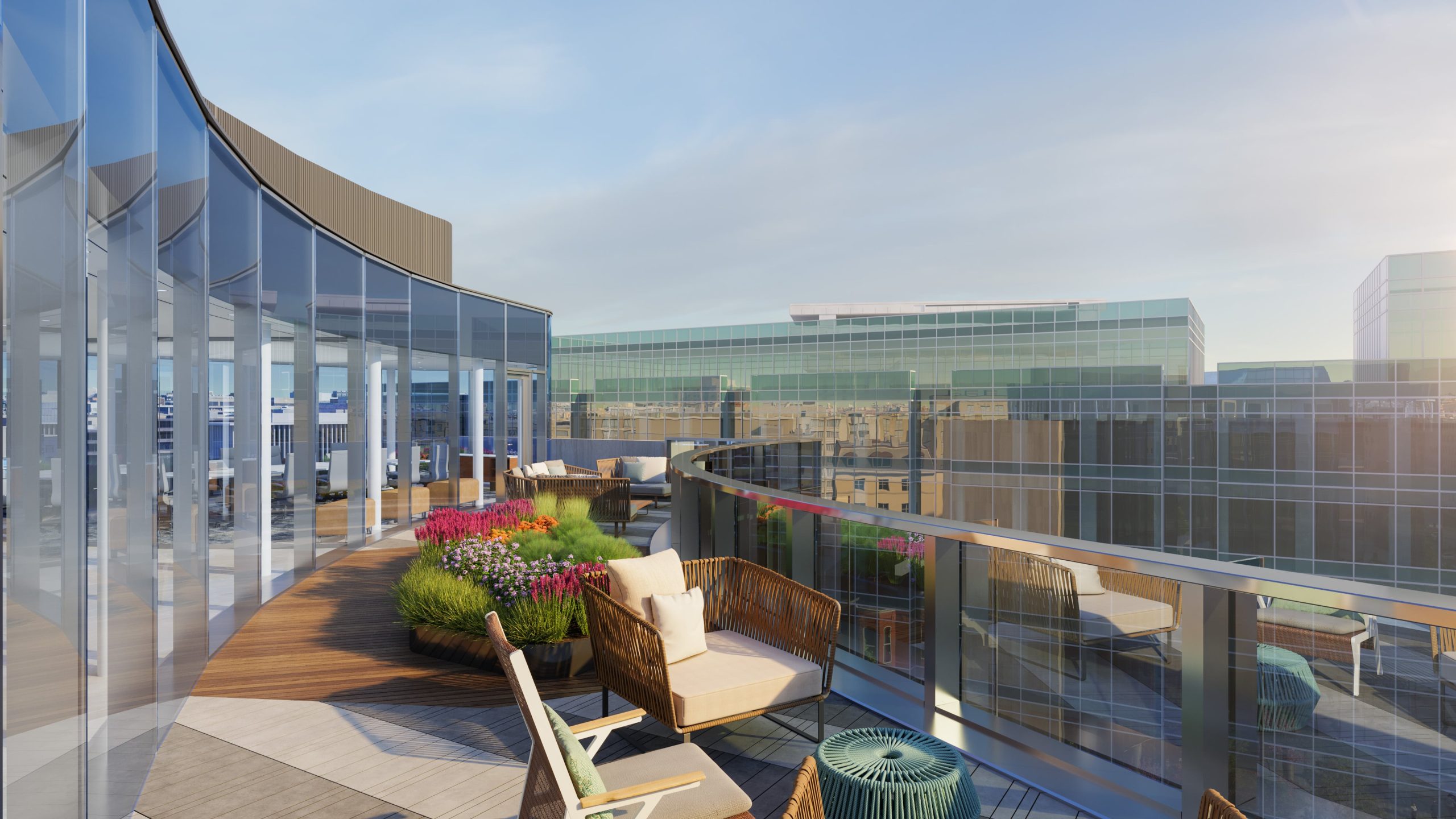 1771 N Rooftop Rendering in Washington DC created by Radical Galaxy Studio for Stream
